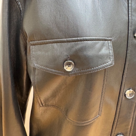 Wilfred Black Leather Jacket - Picture 7 of 14